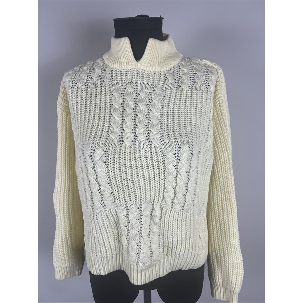 The American Line Chunky Knit Sweater Medium‎ Yellow Women's Vintage